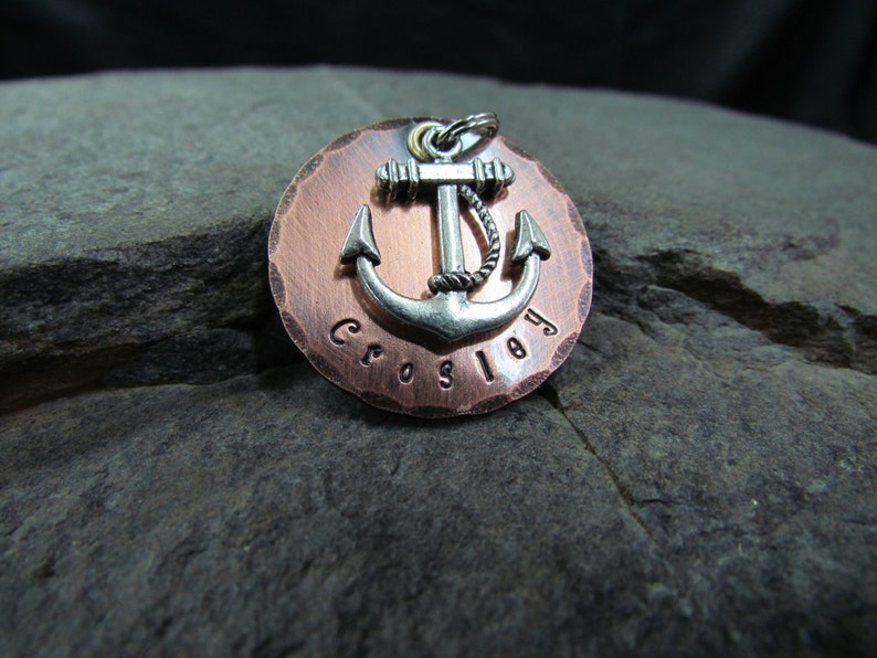 Large Dog Tag Custom Pet Tag Collar Tag Pet Tag Anchor Etsy