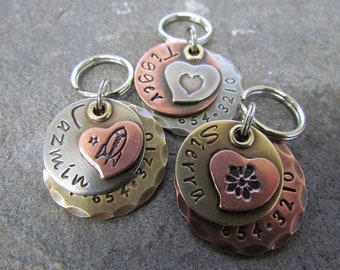 Personalized Pet Tag - Memorial Tag - Pet Accessory - Gift for Pets - Collar Tag - Heart Dog Tag - Metal Hand Stamped Dog Tag - Pet Tag