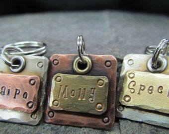 Small Pet ID Tag - Dog Tag - Pet Tag - dog id tag - Custom Dog Collar Tag - Copper, Brass or Nickel Dog Tag/tags - Pet Accessories