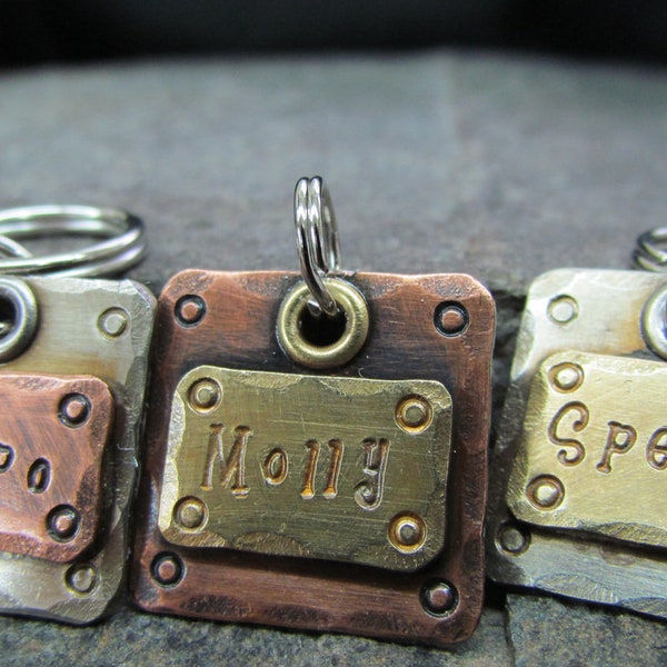 Small Pet ID Tag - Dog Tag - Pet Tag - dog id tag - Custom Dog Collar Tag - Copper, Brass or Nickel Dog Tag/tags - Pet Accessories