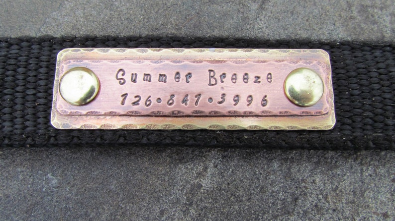 Puede incluir: Una etiqueta de cobre y lat&oacute;n con borde ondulado, con el texto "Summer Breeze" y el n&uacute;mero de tel&eacute;fono "726.847.3996".