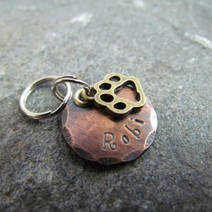 Small pet id tag - dog tag - pet tag - dog id tag - cat id tag - dog tag for dogs - dog collar tag - dog id - themadstampers - dog - cat