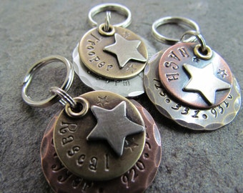 Placa de identificación con forma de estrella para perro - placa de identificación para perro - placa de identificación para mascota - placa de identificación para mascota personalizada - placa de identificación para mascota - grabada - personalizada