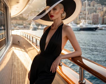 Oversized Wide Brim Straw Hat, Black White Foldable Beach Sun Hat, Womens Floppy Summer Hat, Wedding Vacation Resort Pool Hat Gift