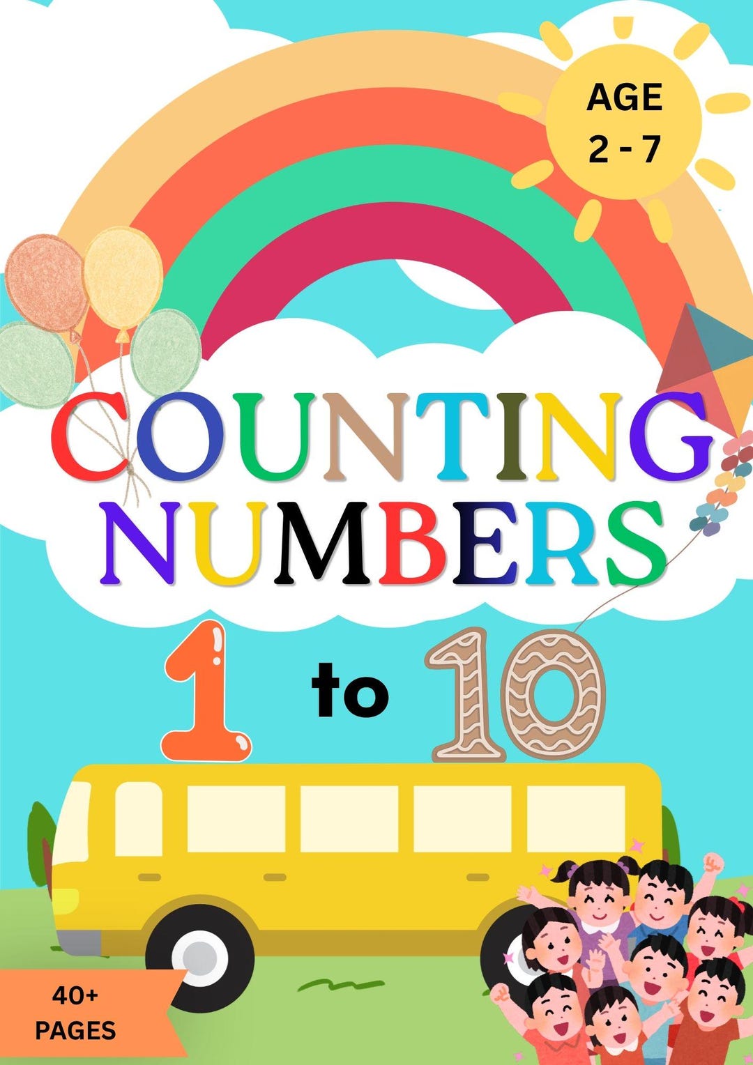 Counting 1 - 10 Worksheets for Kids (ages 2-7) Preschool Math Printable ...