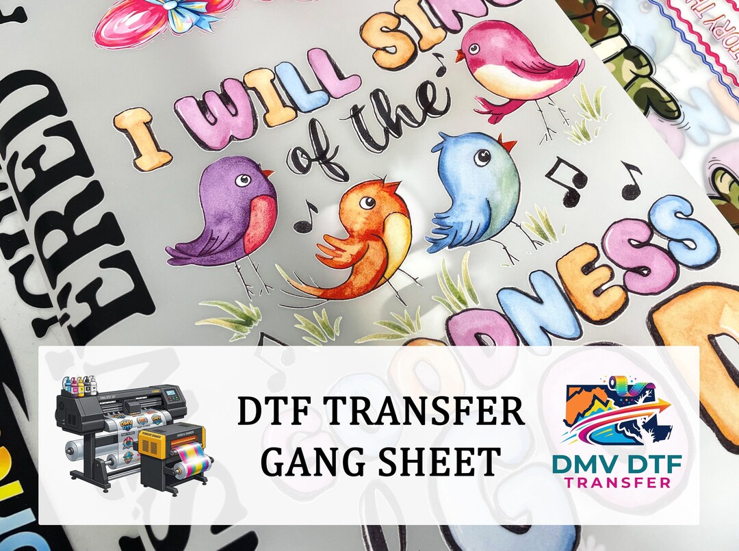 Custom DTF Gang Sheet, Direct Film Transfer, Hot Peel Ready Press, Bulk ...