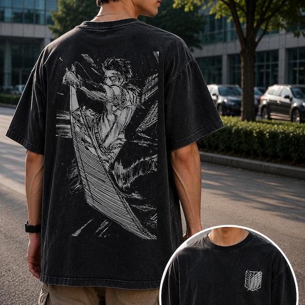 Attack on Titan Levi Ackerman Acid Washed Shirt