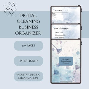 Cleaning Business Organizer | Client Forms, Work Orders, Inventory Tracker (Digital Download)