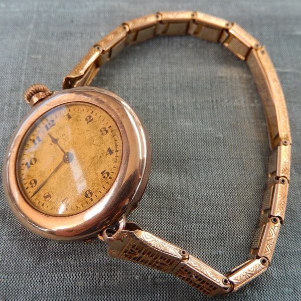 Ladies Elgin Wrist Watch/Pendant/Pocket Watch Antique - Vintage Gold Filled Wrist Watch - Monogramed Ladies Elgin - 1906 Elgin Watch