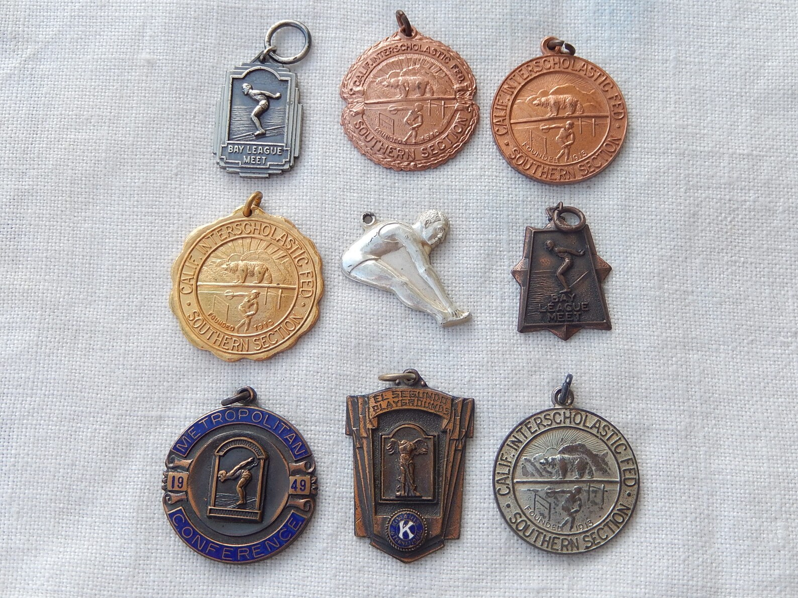 Antique Sports Medals Sports Competition Medals 1940s Etsy