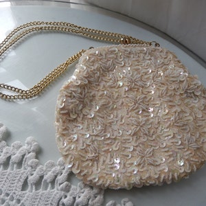 Beaded Evening Bag - Beaded Purse - Vintage Beaded Bag - Beaded Handbag - Vintage Purse - Sequin Pearl Purse