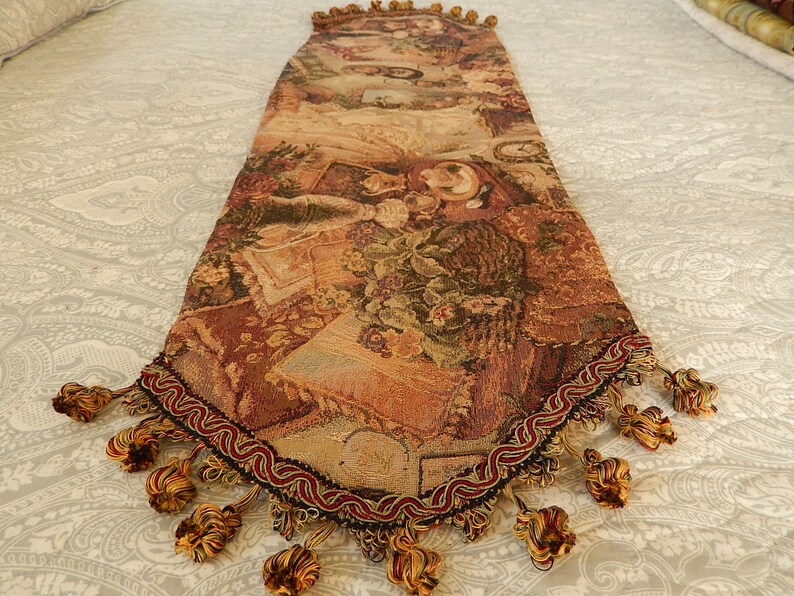 Tea Party Table Runner Victorian Table Runner Tasseled Etsy