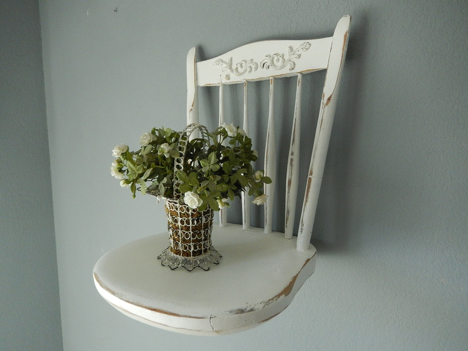 Hanging Wall Shelf Shabby Wall Shelf Chair Back Wall Shelf Etsy