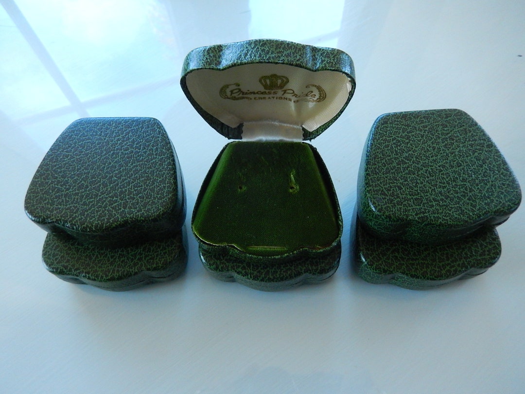 Jewelry Display Boxes Lot of 6 Vintage Jewelry Boxes Green Etsy