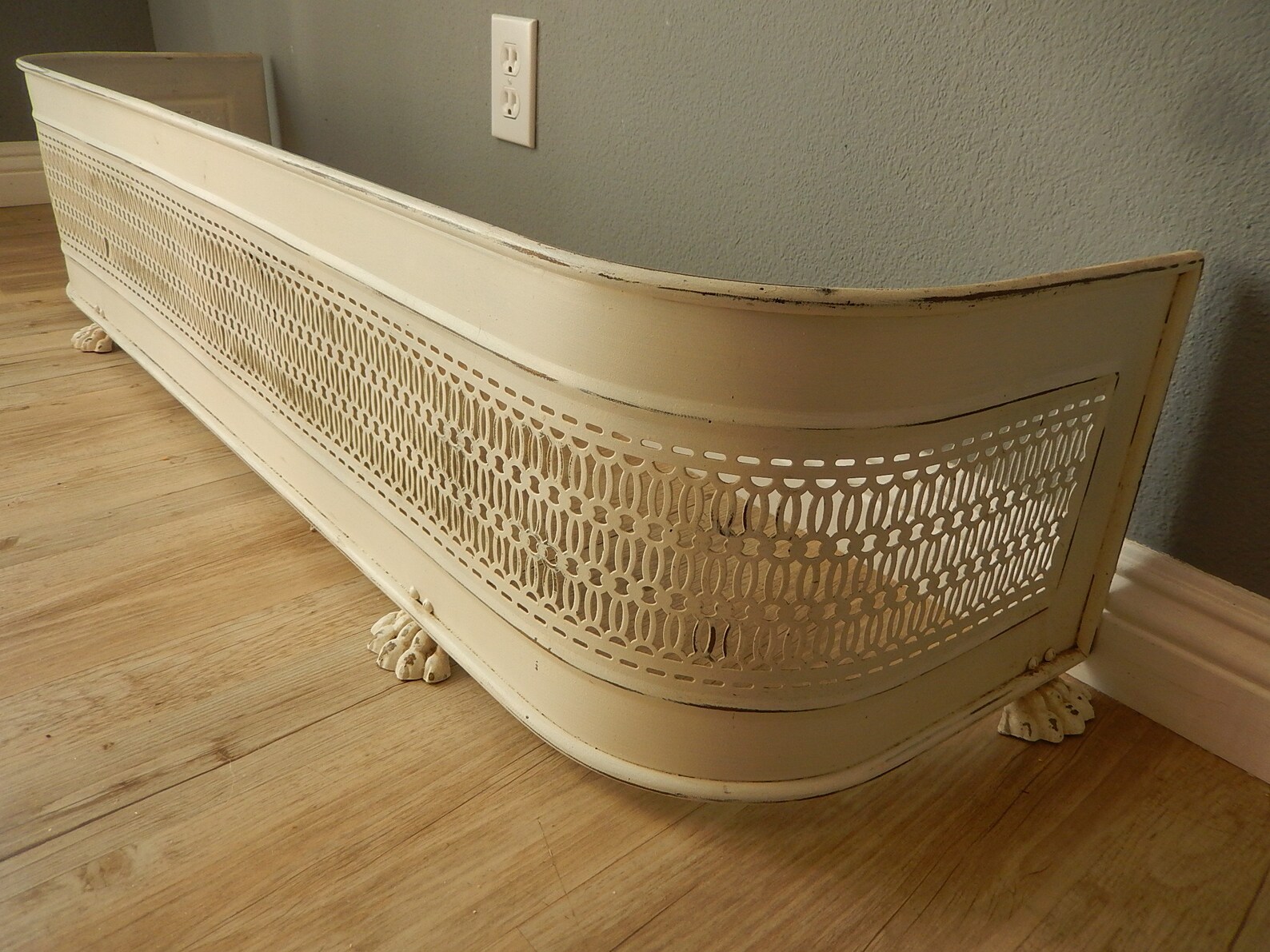 Antique Fireplace Fender Cottage Chic Fireplace Bumper Etsy