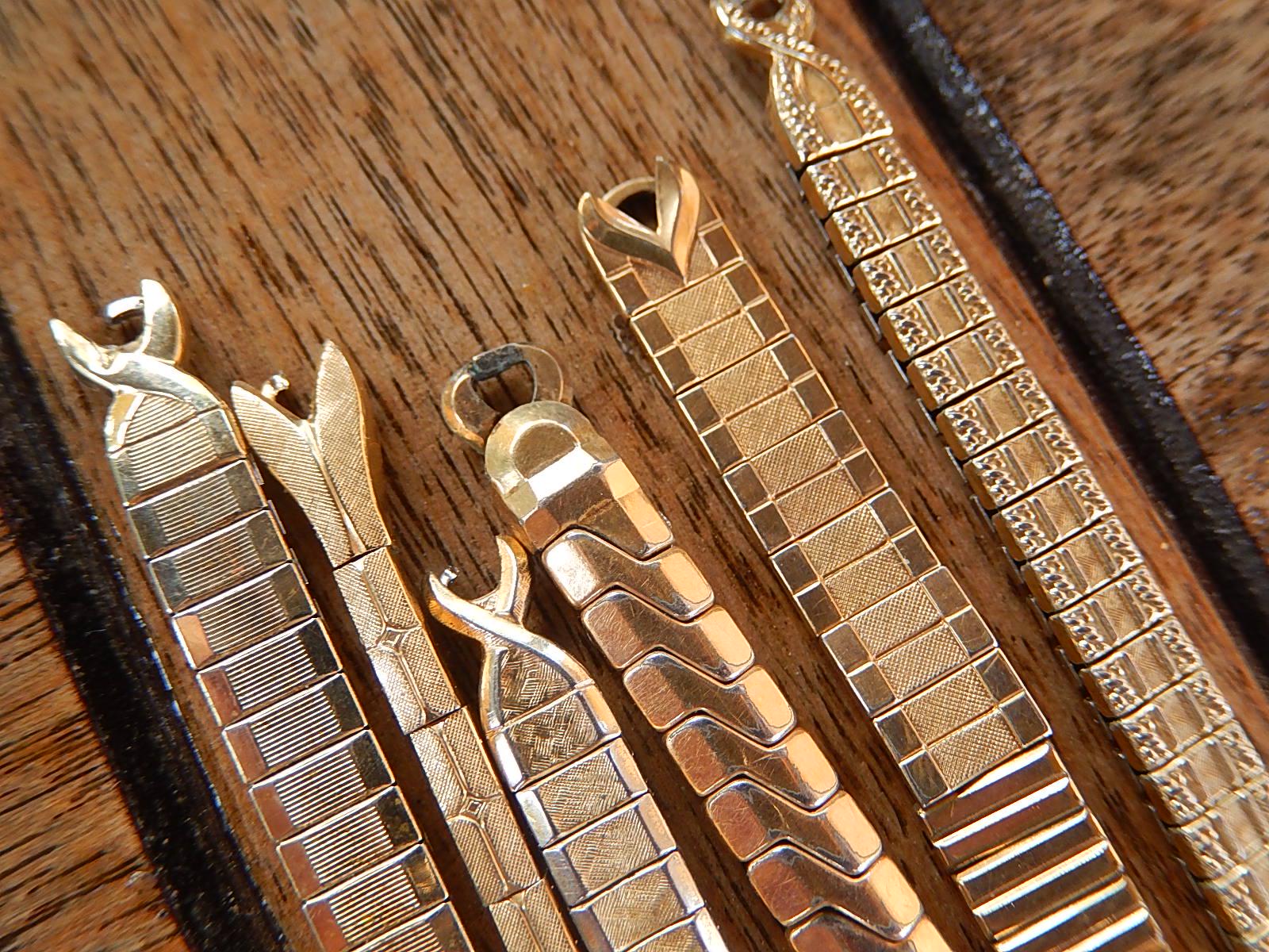 Vintage Watchbands Lot of 6 - Steampunk Supplies - Watch 