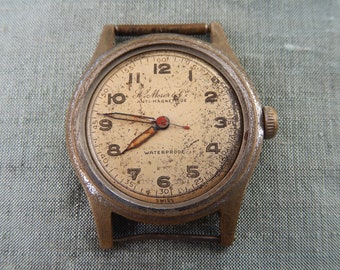 H. Moser & Cie Vintage Watch - WW 2 Military H. Moser and Cie Swiss Watch - Rare Luxury Watch - Collectable Moser 1940s Watch