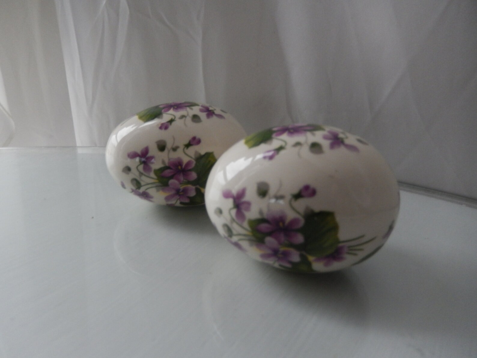 Porcelain Eggs The Egg Lady Violet Eggs Collectable Eggs Etsy