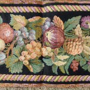 Tapestry Border Fabric - Jacquard Woven European Tapestry Fabric - For Bell Pulls - Luggage Racks - Pillows -  9 yards of Border