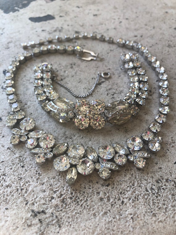 Eisenberg Ice Necklace Bracelet Set - Vintage Desi