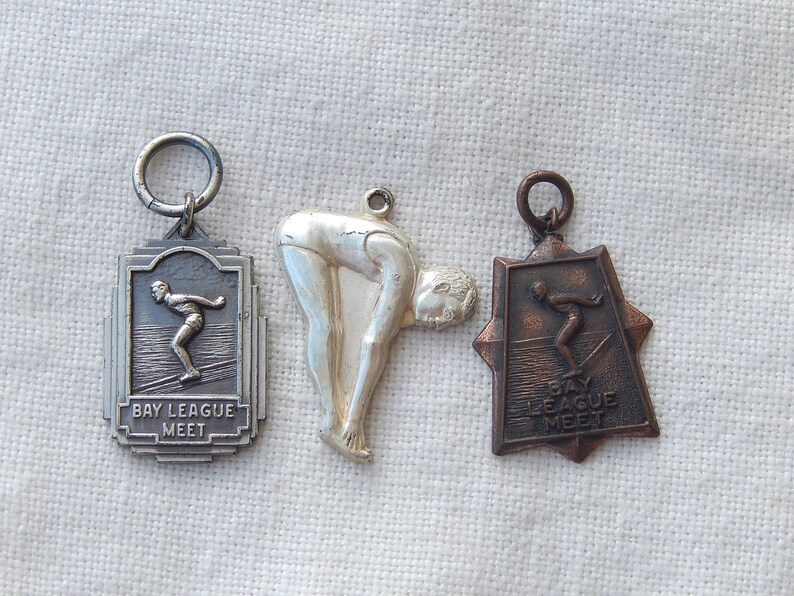 Antique Sports Medals Sports Competition Medals 1940s Etsy