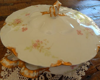 Limoges Covered Dish - Haviland Covered Vegetable Dish - French China - Antique Limoges Covered Casserole Dish - Vintage Limoges