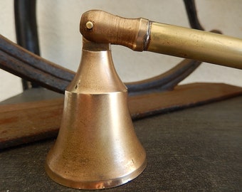 Vintage Brass Candle Snuffer - Swivel Head Brass Candle Snuffer - Mid Century Brass Candle Snuffer