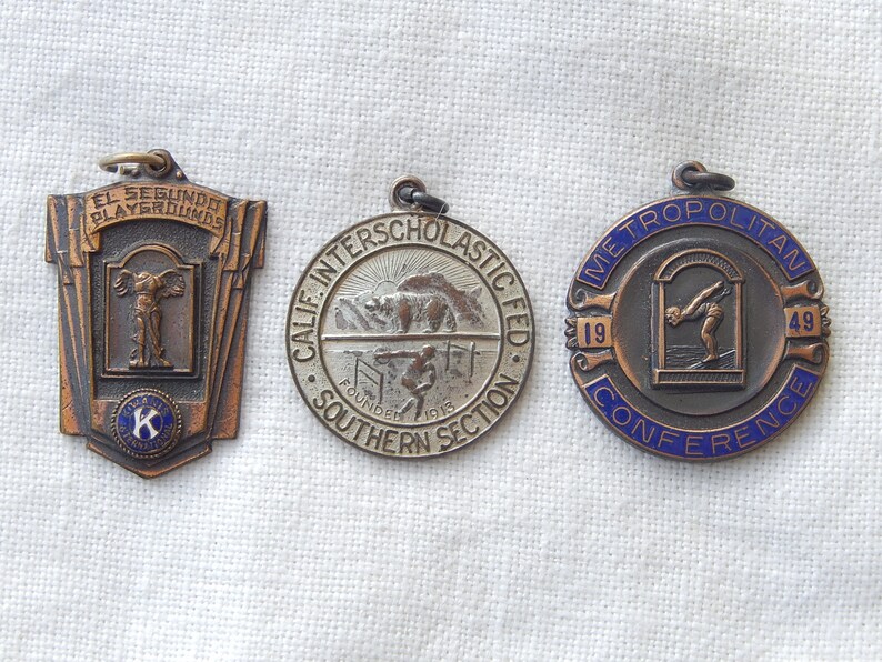 Antique Sports Medals Sports Competition Medals 1940s Etsy