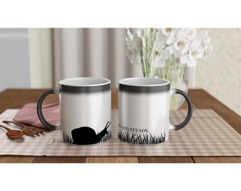 Magic Mug 325ml | Color Changing Coffee Mug Gift | Minimalist Coffee Mug | Slow and steady