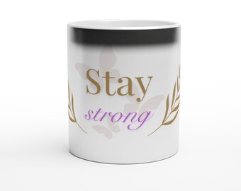 Magic Mug 325ml | Color Changing Coffee Mug Gift | Minimalist Coffee Mug | Stay strong