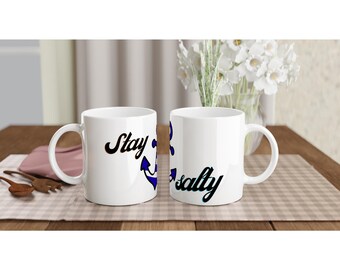 Minimalist Mug 325ml | Aesthetic Coffee Mug Gift | Minimalist Coffee Mug | Stay salty