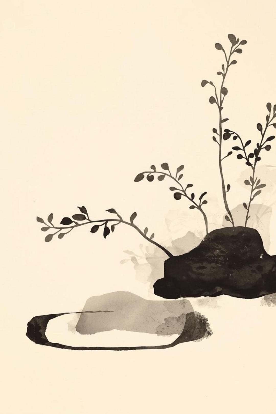 Japanese Minimalist Wall Art Printable, Neutral Zen Decor - Etsy