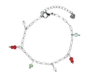 Mushroom charm bracelet Gold