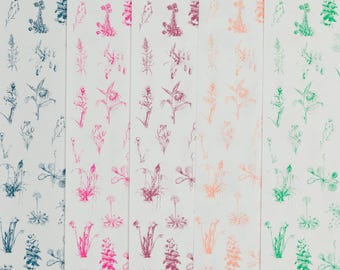 Handmade Silkscreen Small Carnivorous Paper | Intricate Botanical Gothic.