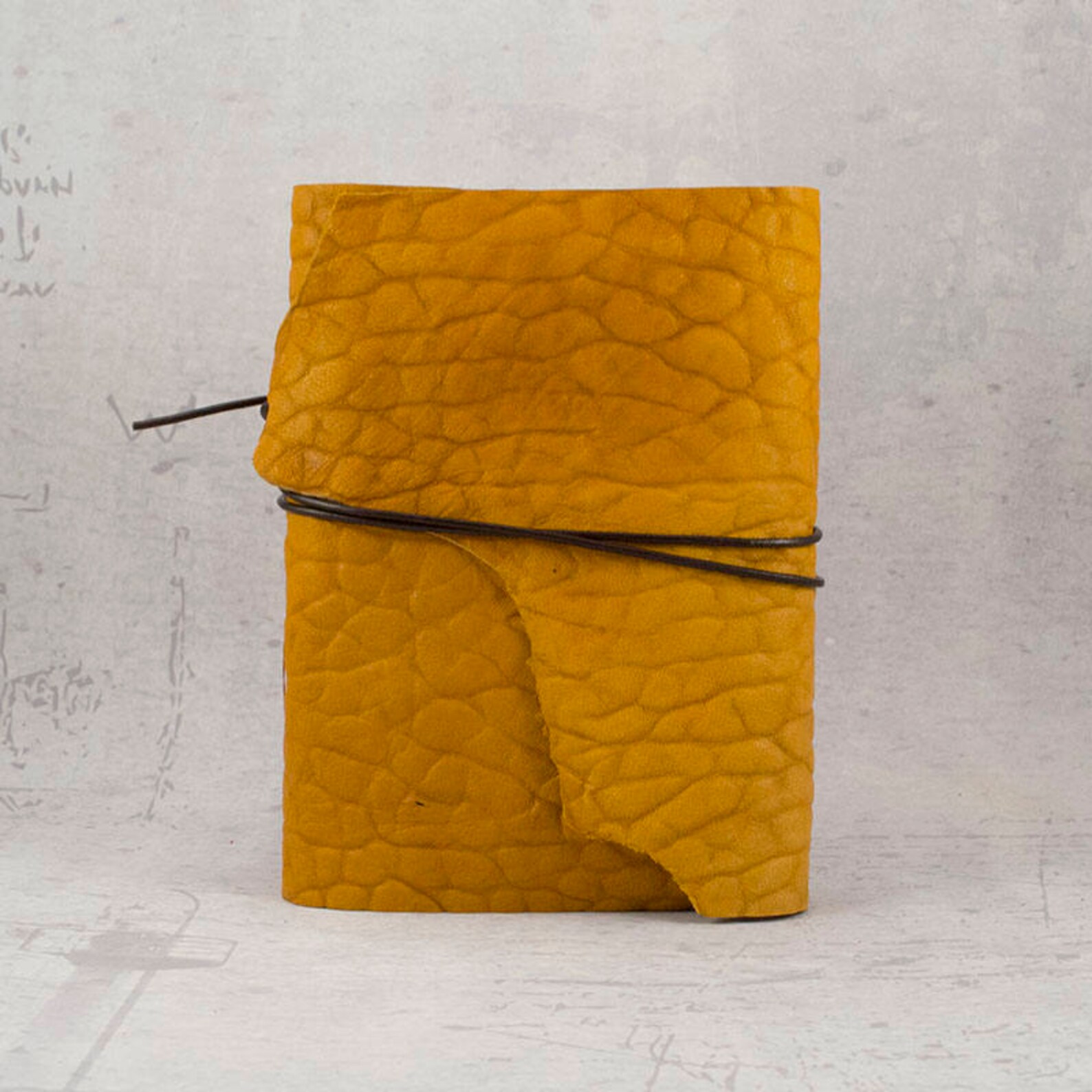 Orange Leather Journal Embossed Sketchbook Unique Notebook Etsy