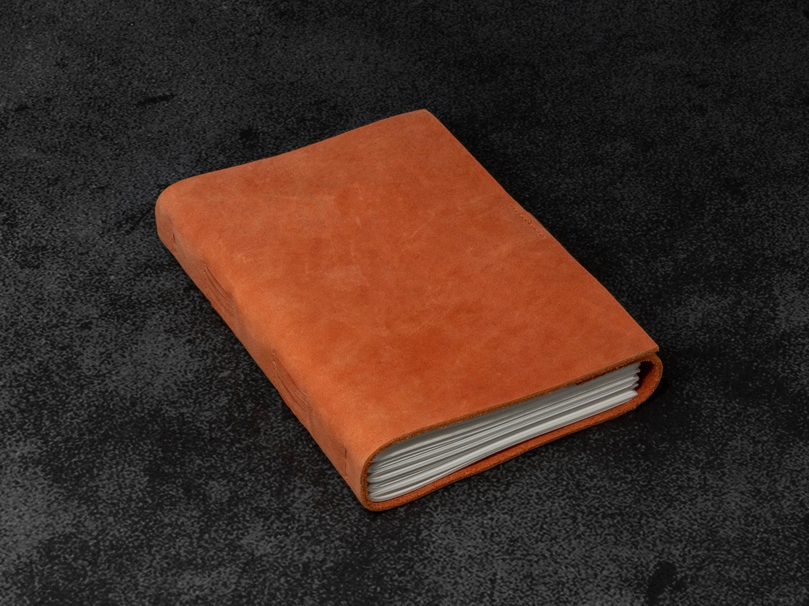 Personalised Orange Leather Journal Gift for Her Travel Etsy