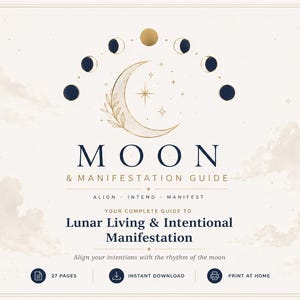 Handleiding maanmanifestatie | Lunar Planner, Rituals, Intention Setting Journal (digitale download)