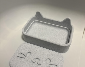 Jabonera con forma de gato