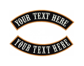 Biker Motorcycle Club Rocker Embroidered Patch — Iron On Applique for Biker Vest, Jacket & Denim