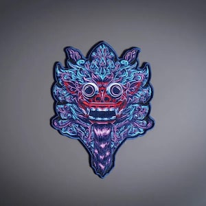 Barong Embroidered Patch — Iron On Applique for Biker Vest, Jacket & Denim