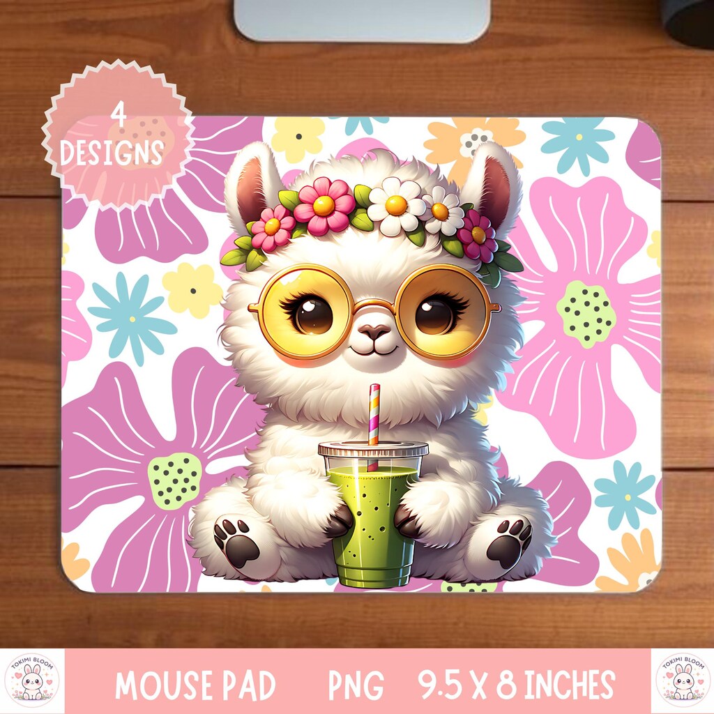 Tappetino Mouse Pad Morbido Con Alpaca Soffici, Design Divertente Per Computer, 19,6 X 23,5 Cm, Regalo Originale