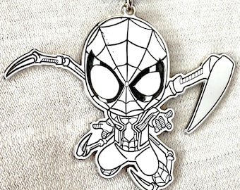 Iron Spider Man Anime Medal 925 Silver
