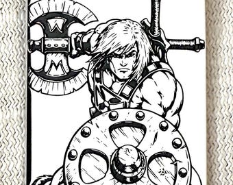 Motu He Man and Skeletor 925 Silver Anime Medal