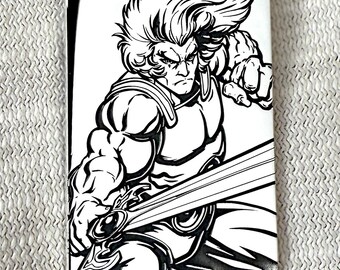 Thundercats Lion O and Cheetara Medallion Engraved Handmade Necklace