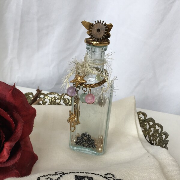 Decorative Glass Bottles Etsy