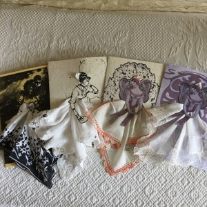 Vintage Zakdoek Wenskaart. Kies Uw Kaart en Hankie. Exquise handbediende zakdoeken. Geweldig voor bruiloft of elk moment.