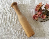 Vintage Small Pounder or Crusher. Blonde Wood Mallet or Pestle. Great for Use or Display in Kitchen.
