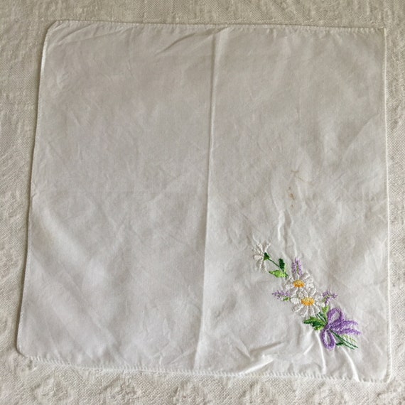 Vintage 7 Handkerchiefs Cotton, Linen Crocheted, … - image 2