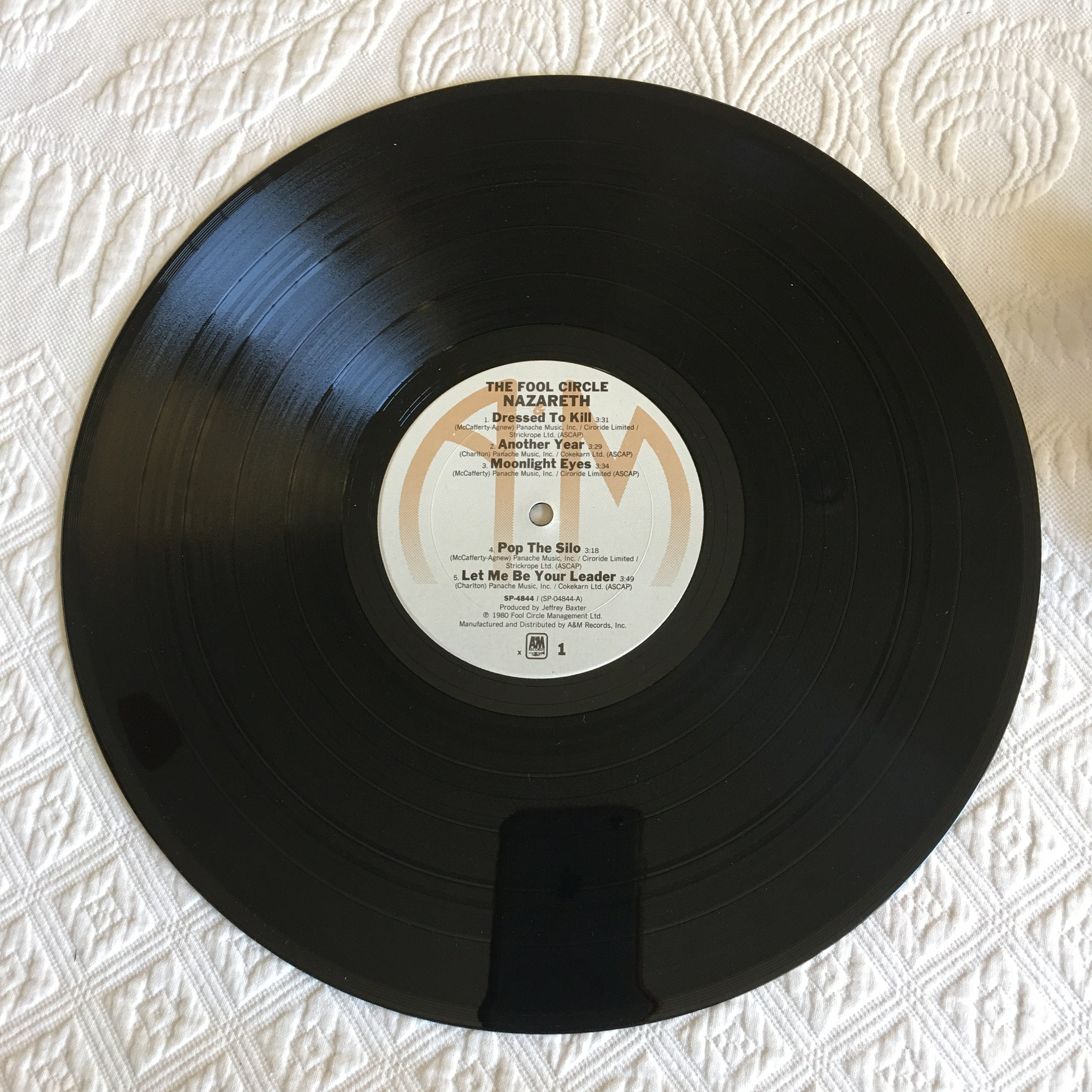 Vintage 1980 Nazareth the Fool Circle. Vinyl Record Album. A & M