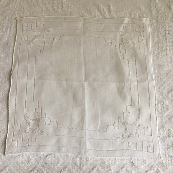 Vintage 7 Handkerchiefs Cotton, Linen Crocheted, … - image 4